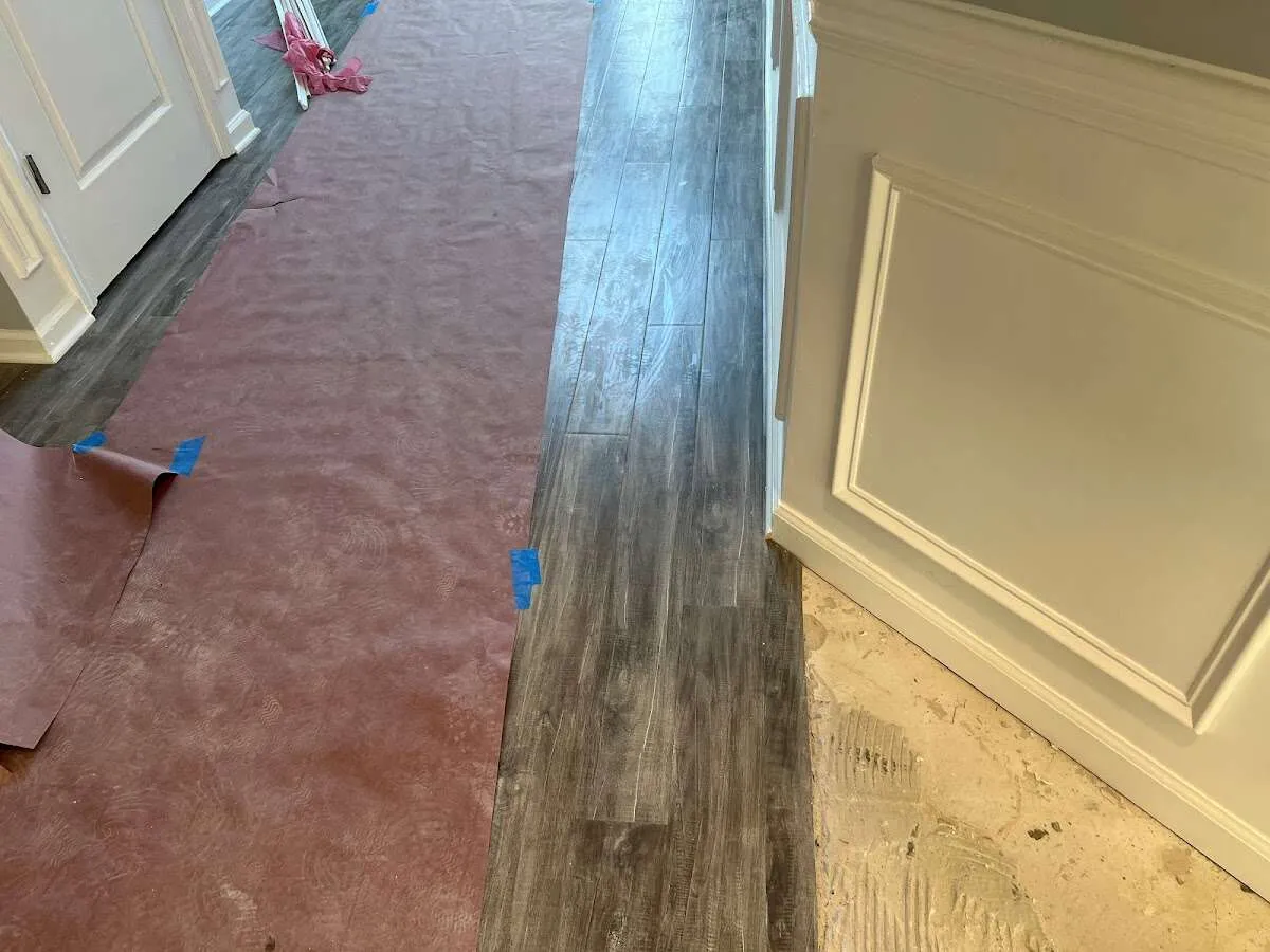 Completed marble shower restoration in Moore